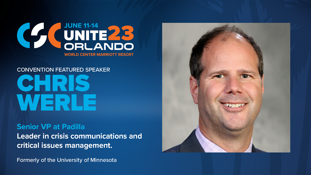 Perspectives from outside the profession: Q&A with #CSCUNITE23 featured speaker Chris Werle